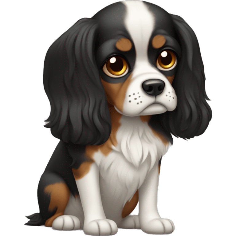 Sad king charles terrier girl emoji