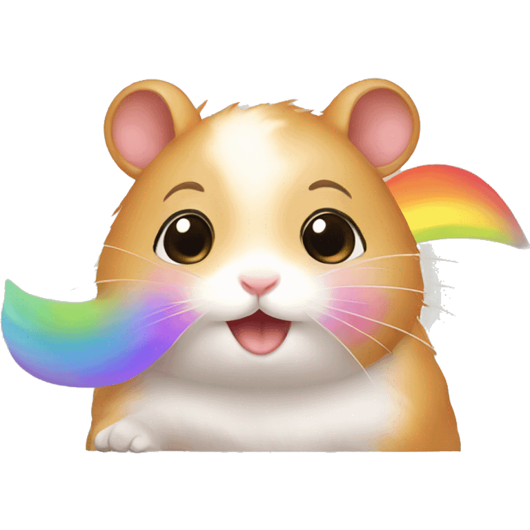 hamster,girl,rainbow emoji