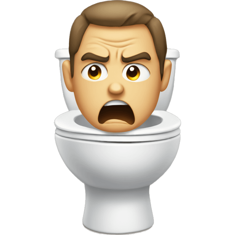 Angry on toilet emoji