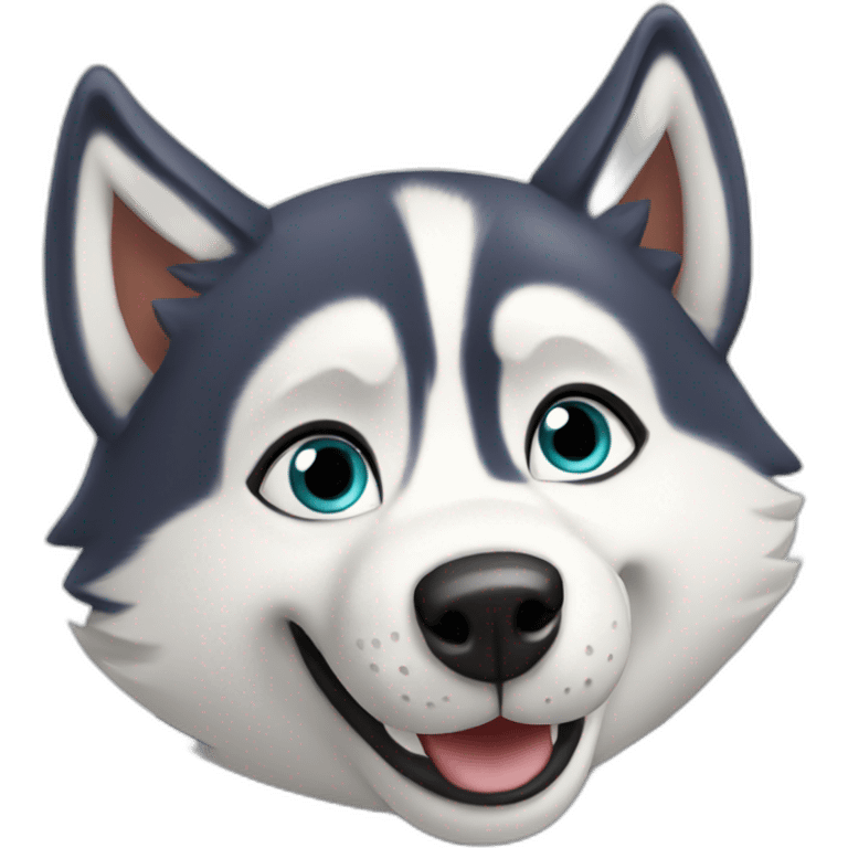 husky dog saying hi emoji