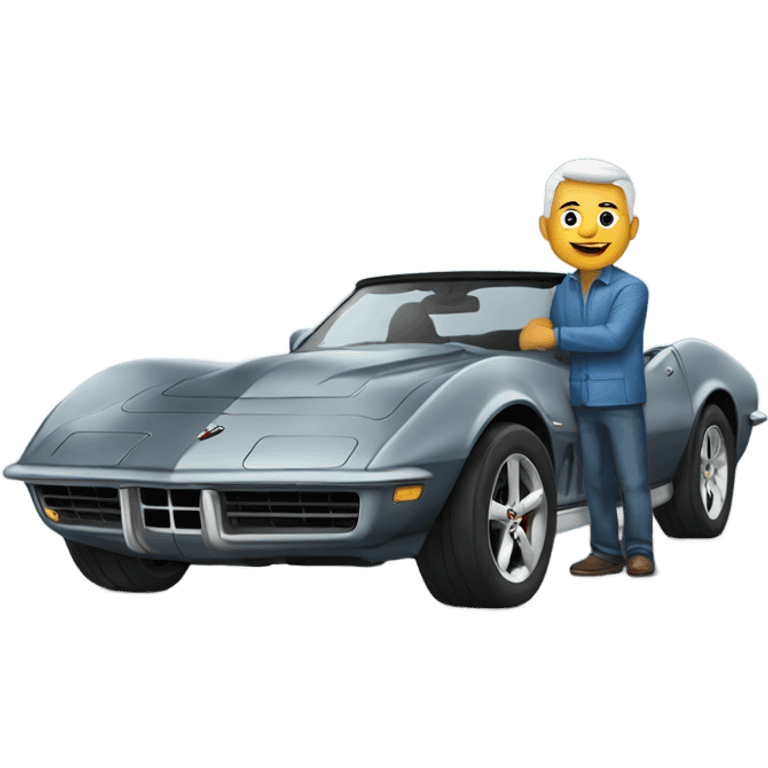 Dad in a corvette emoji