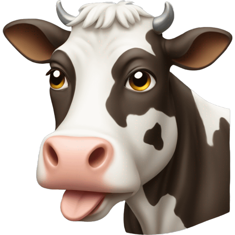 Cow texting  emoji