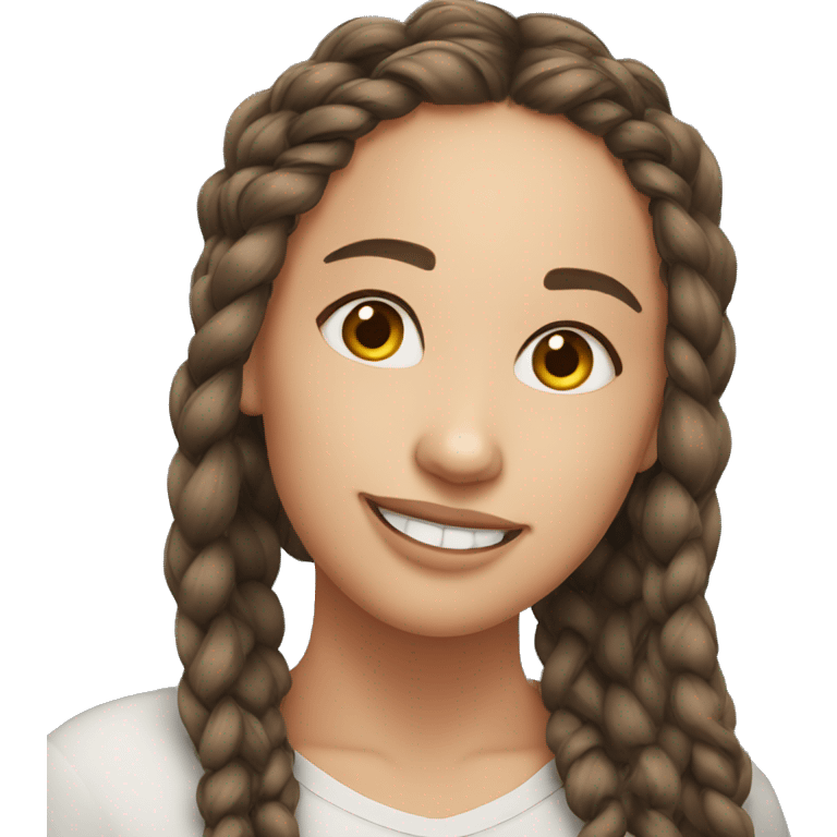 Quarteron braids woman smiling with  and nose piercing emoji