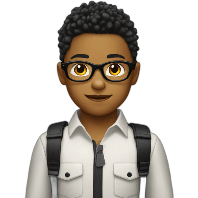 white 8 year old boy with black glasses and blond spikey hair emoji