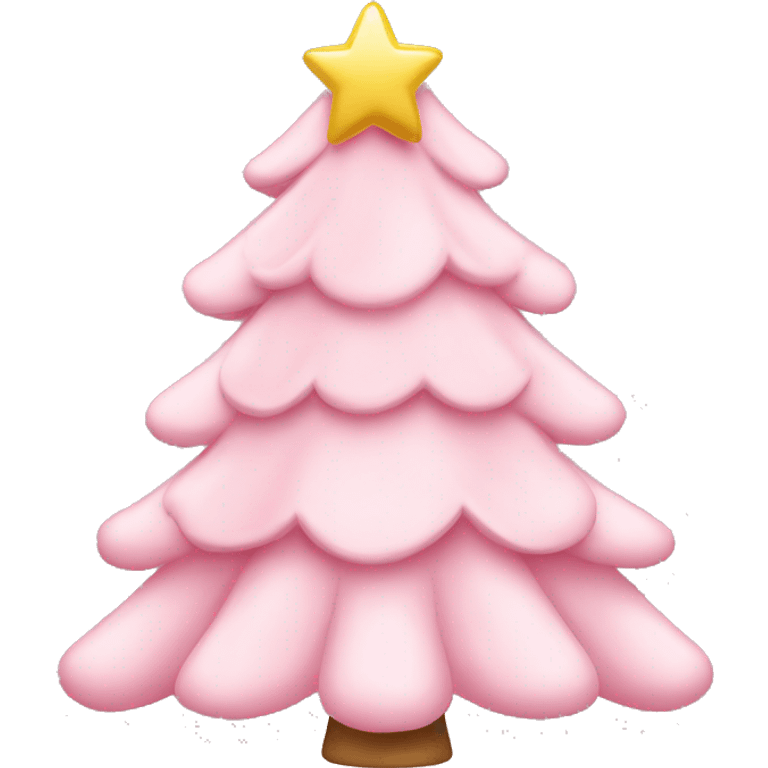 Light Pink Christmas tree with bows emoji