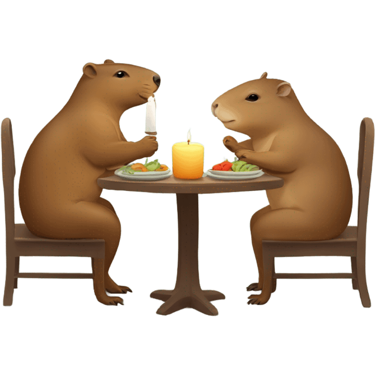 Capybara on a date emoji