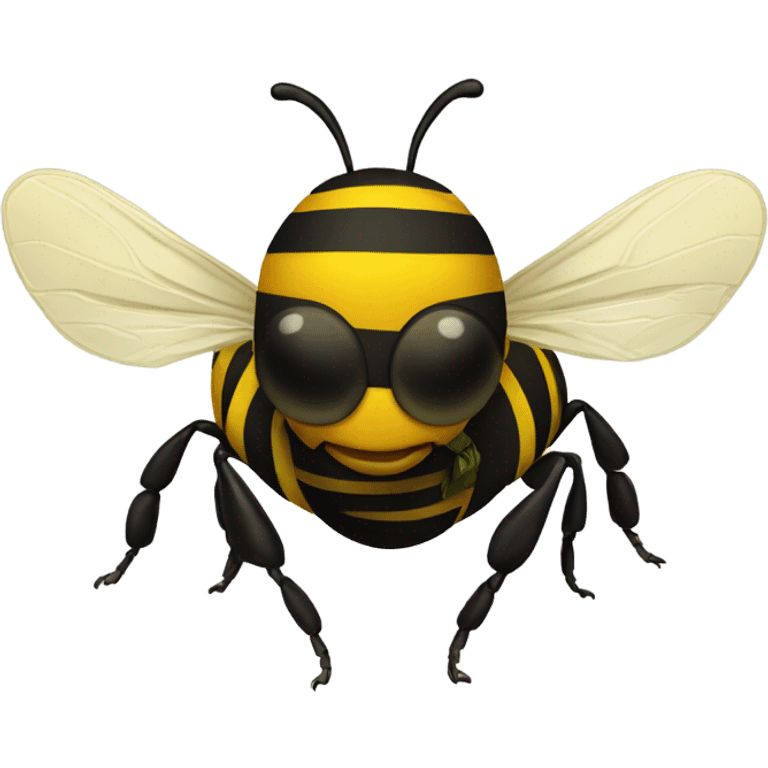 Bee with army helmet emoji