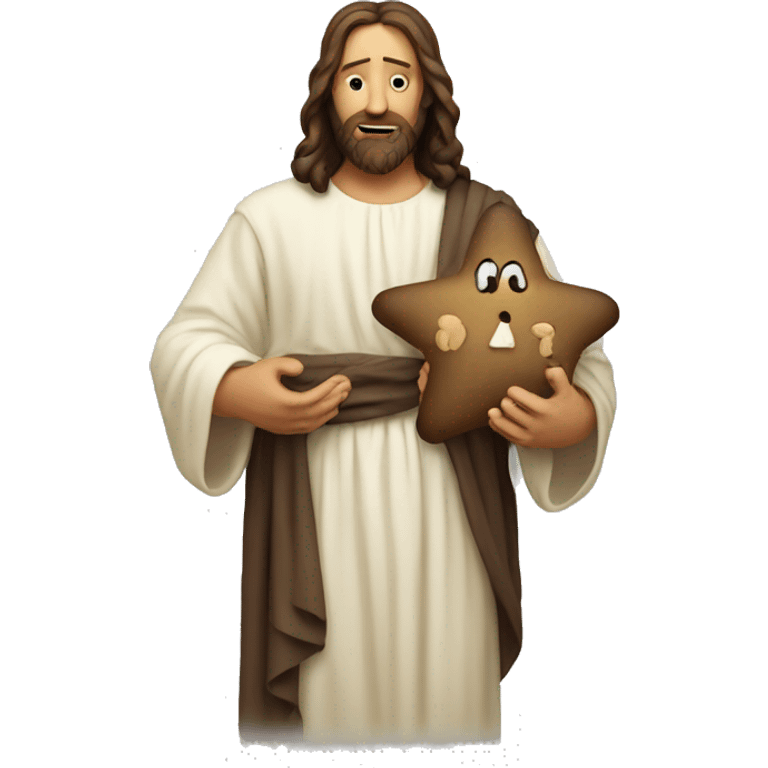 jesus holding a fart emoji emoji