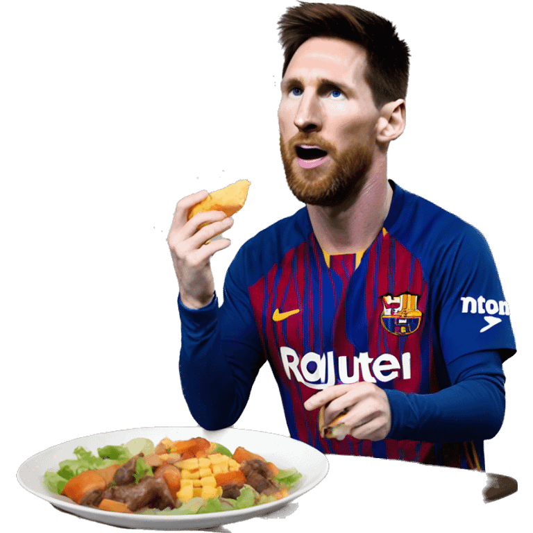 Messi qui mange  emoji