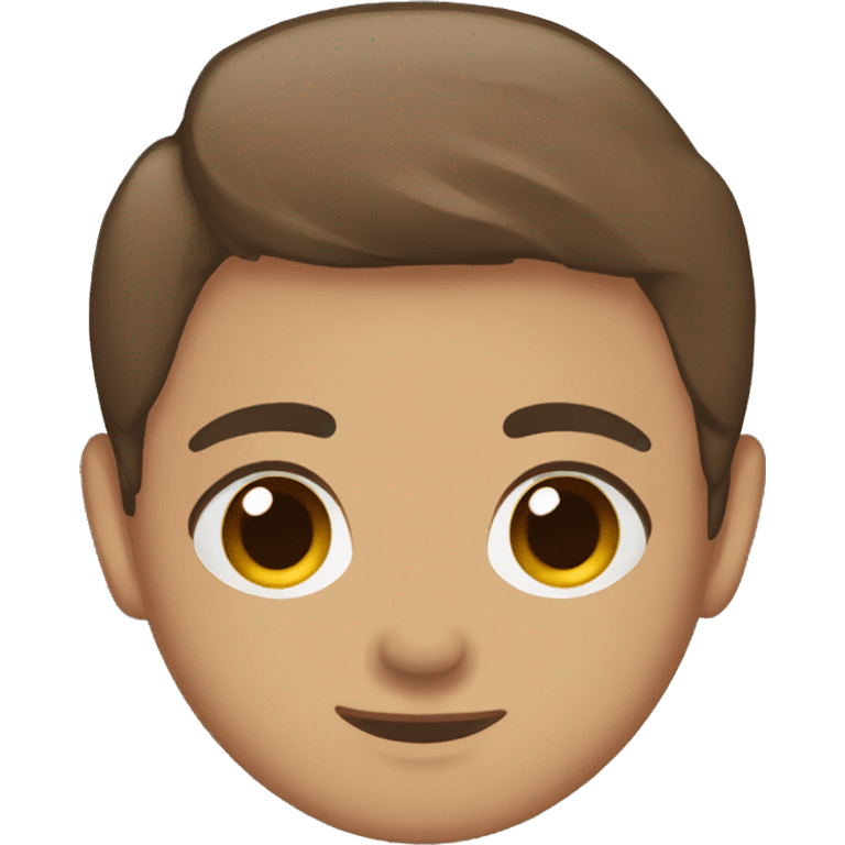 brown eyes brown hair wmoji emoji