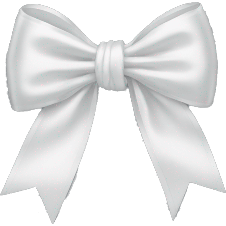 white satin bow emoji