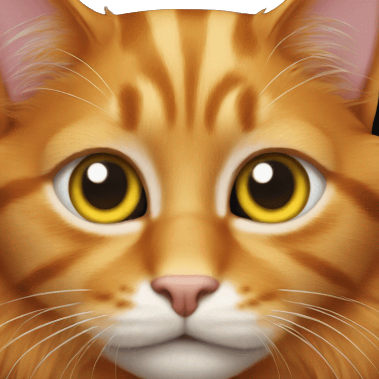 Ginger cat with Eyes emoji emoji