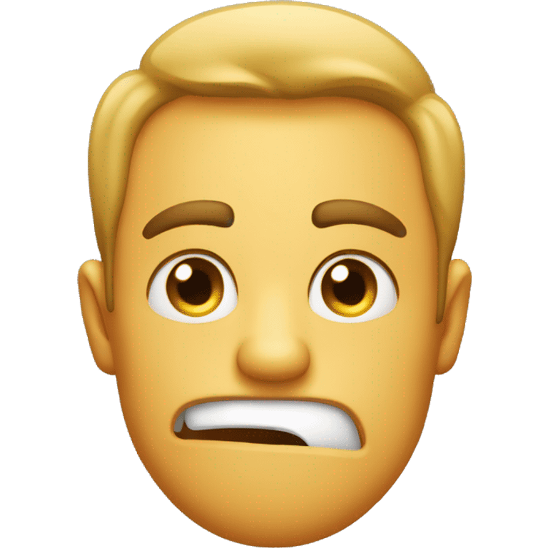 Normal emoji face being completely disgusted, kind of a snarky face emoji