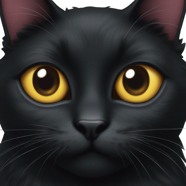 Face black cat with heart emoji