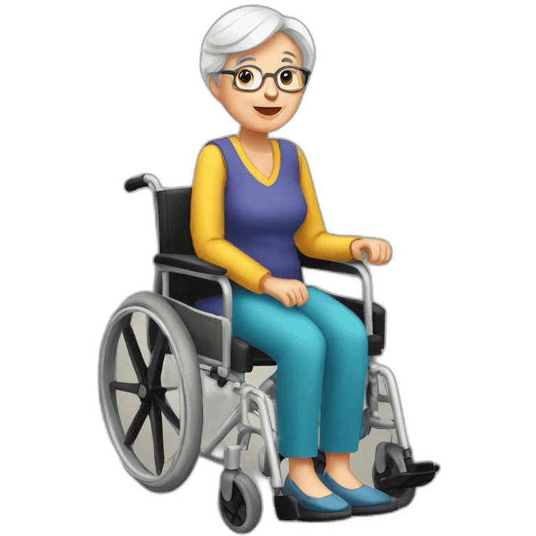 senior woman disabled emoji