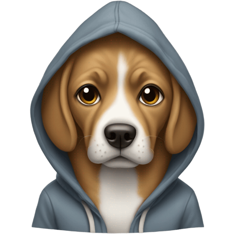 Dog wearing a hoodie  emoji