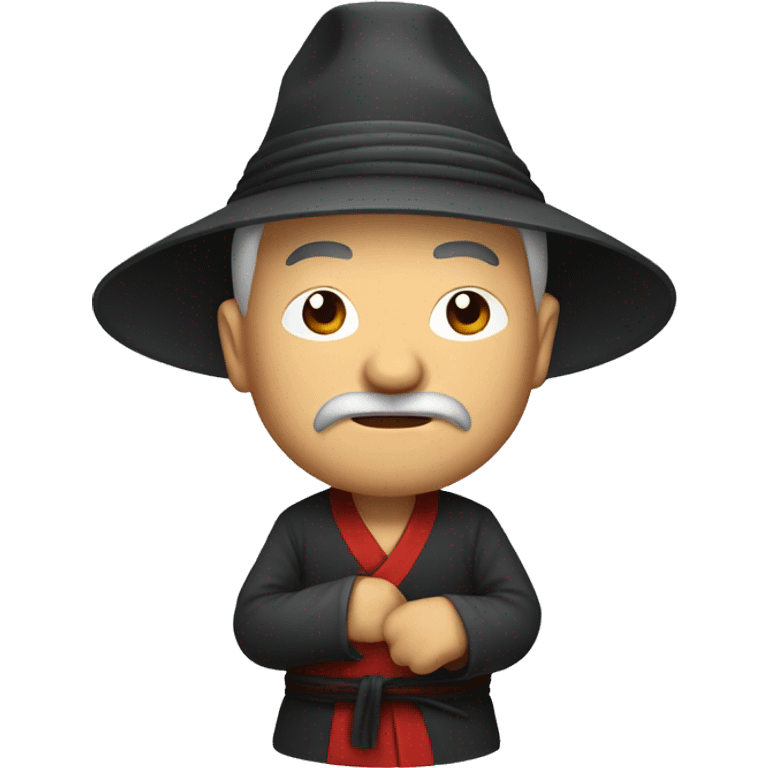 Old chinese kung-fu master with hat emoji