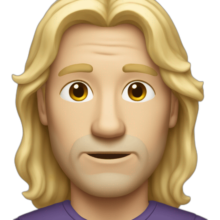 blonde long haired middle age man emoji