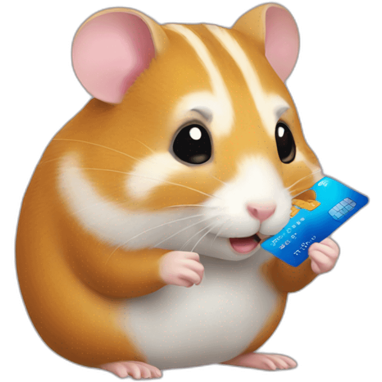 hamster with credit card emoji