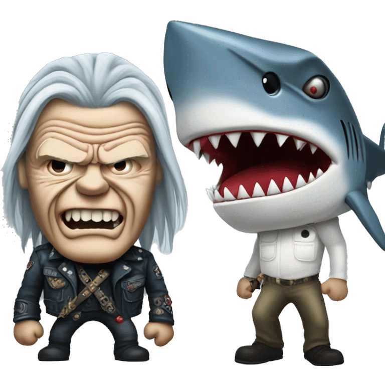 Iron Maiden and shark emoji