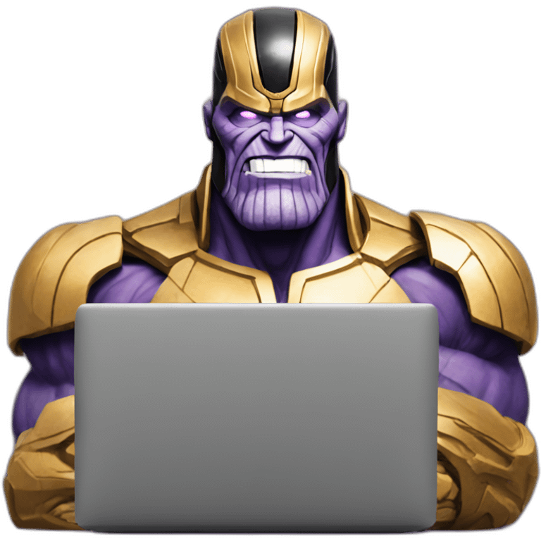 thanos on laptop emoji