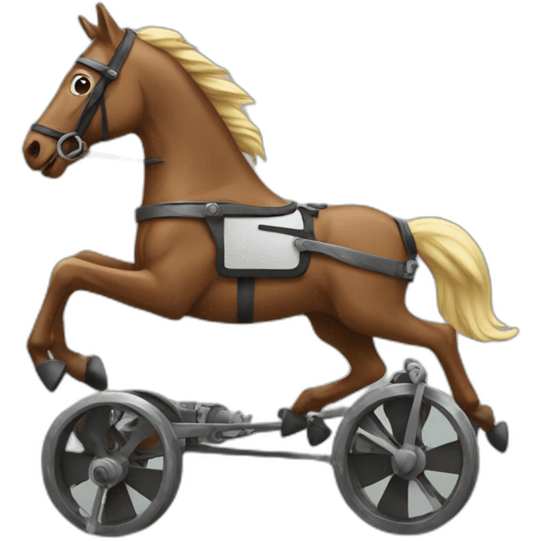 Mechanical horse racing emoji