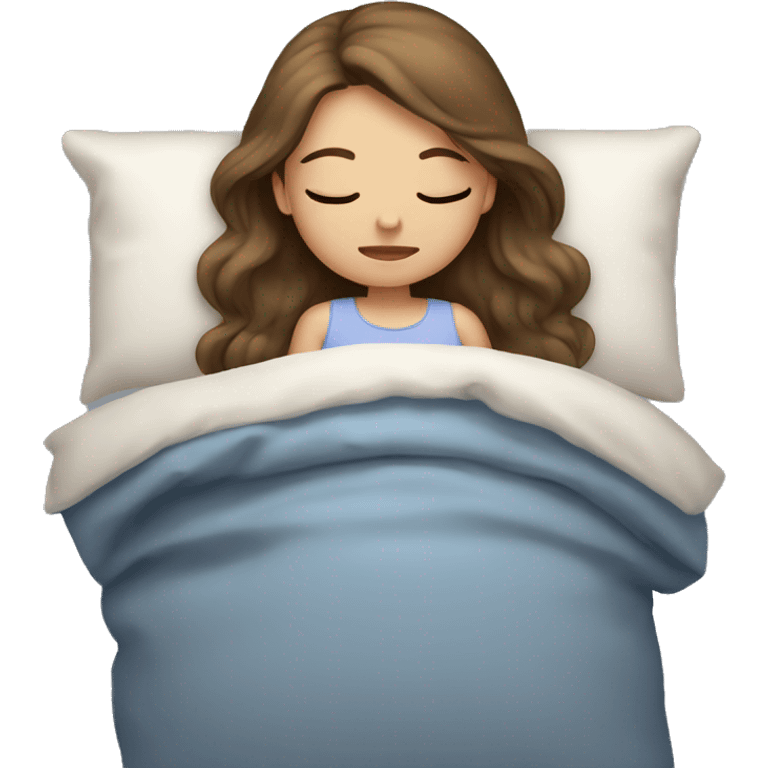 Light Brunette girl sleeping emoji