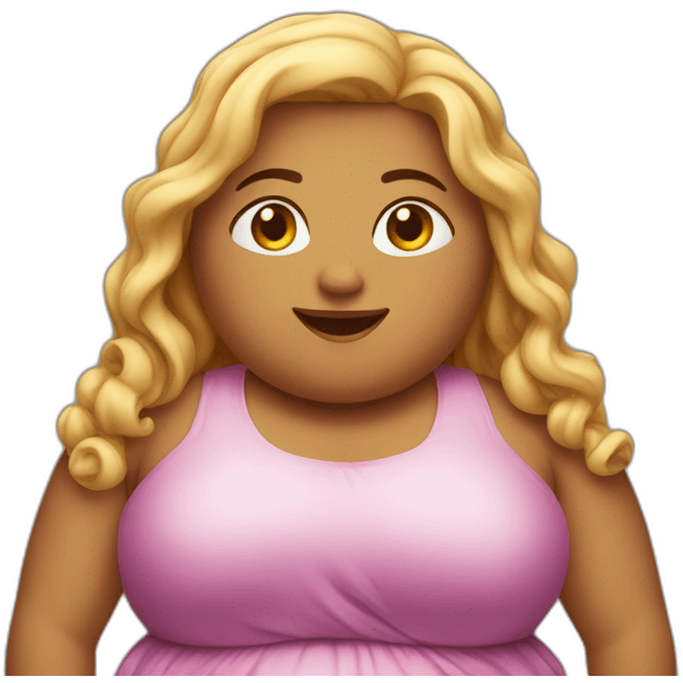 Fat girl in sharee emoji