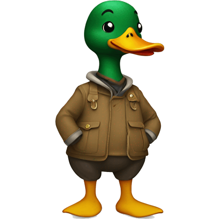 Duck wearing boots emoji