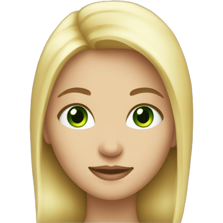 blonde girl with green eyes  emoji