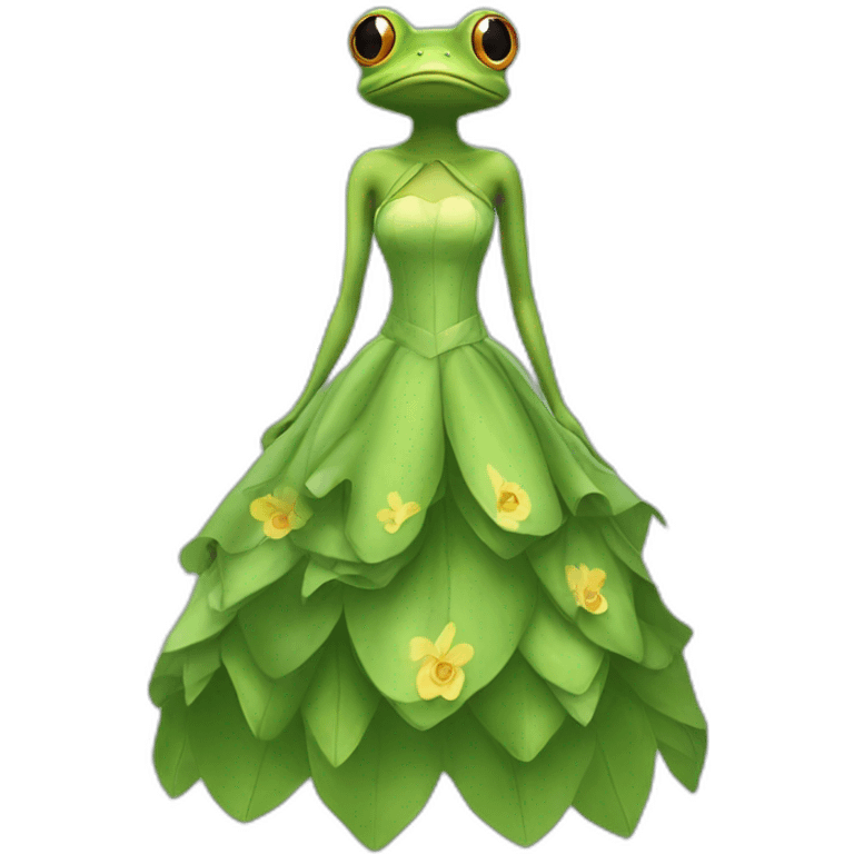 flying frog dress emoji