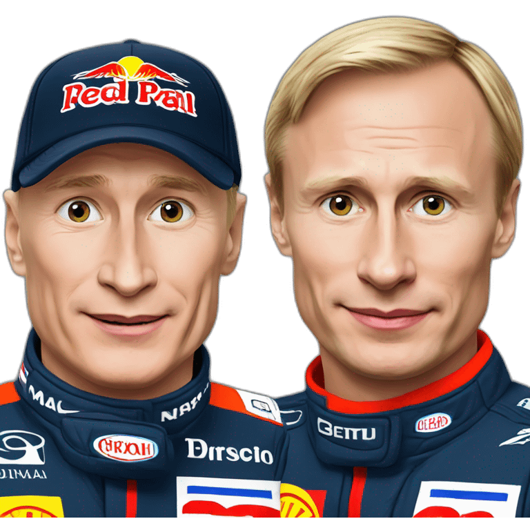 Vladimir Putin and max verstappen in formula 1 emoji