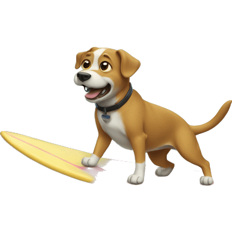 dog that is surfing emoji