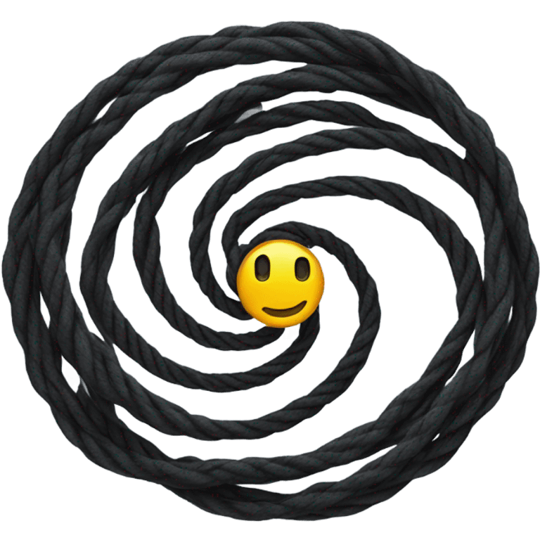 spinning rope, black, spiral emoji