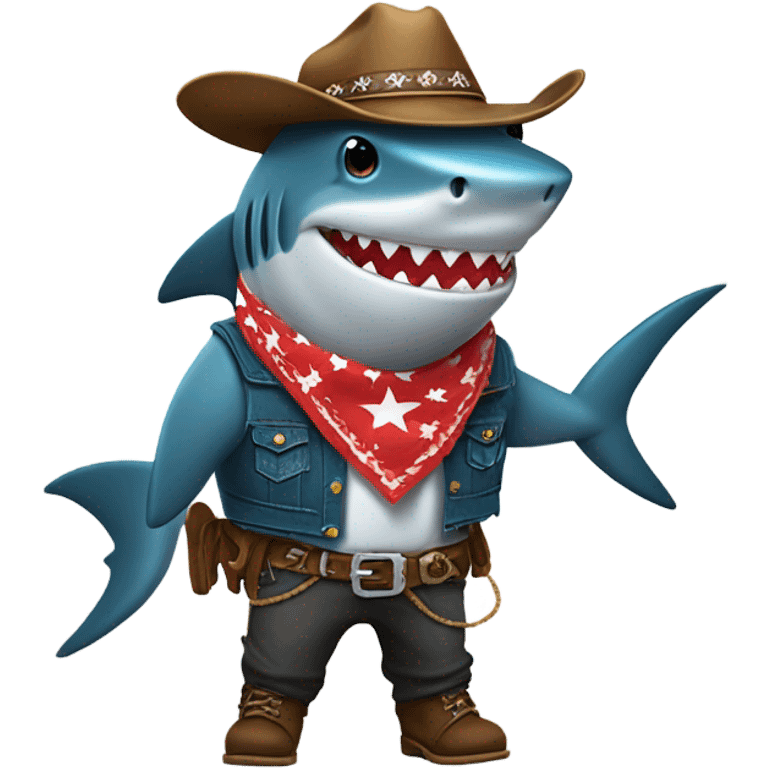 Cowboy shark emoji