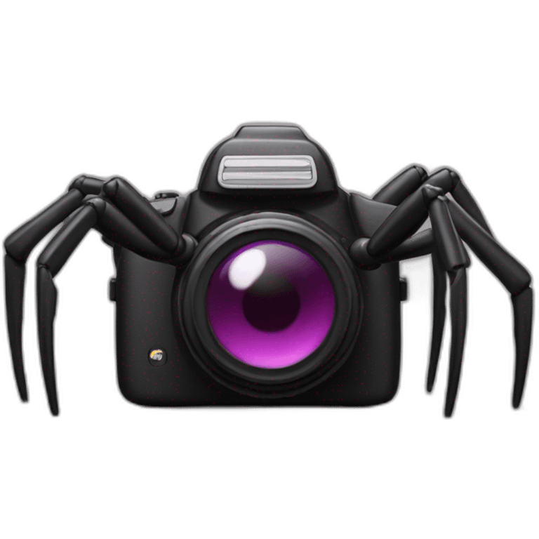 Spider with a cinema camera emoji