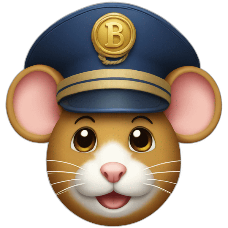 Mouse with captains hat emoji