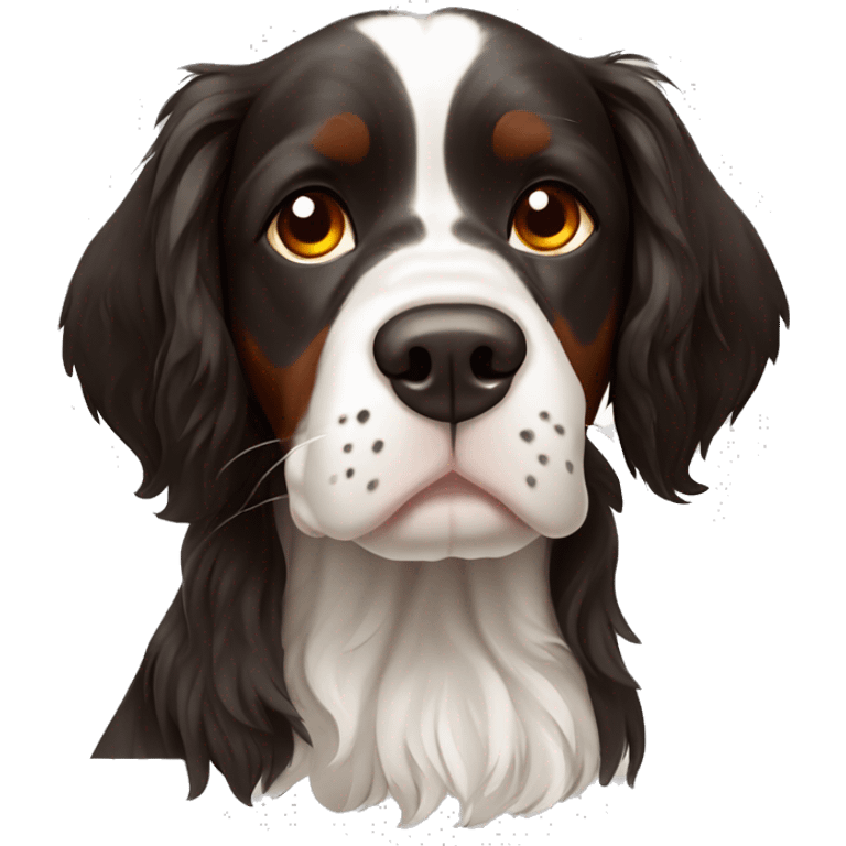 Tricolor springer spaniel lazy dog emoji