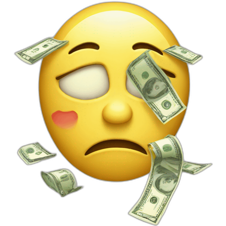 Money face crying emoji