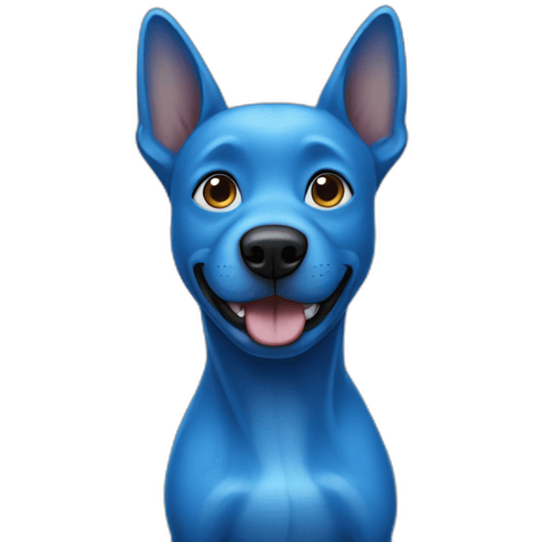 Blue dog emoji