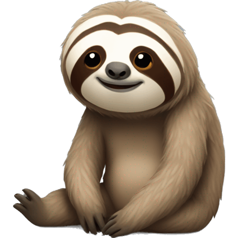 Sloth in love emoji