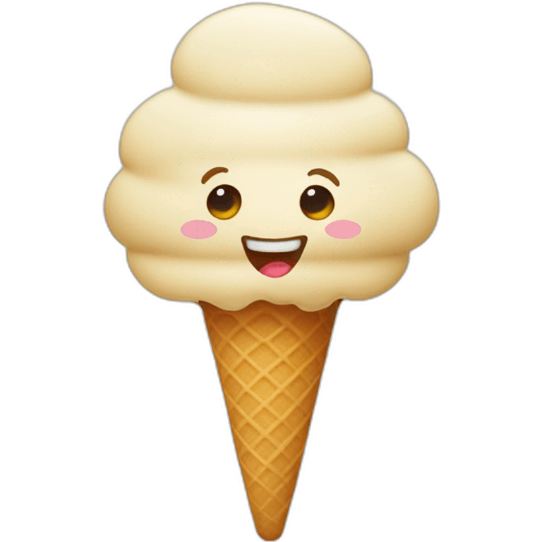 beige ice cream emoji