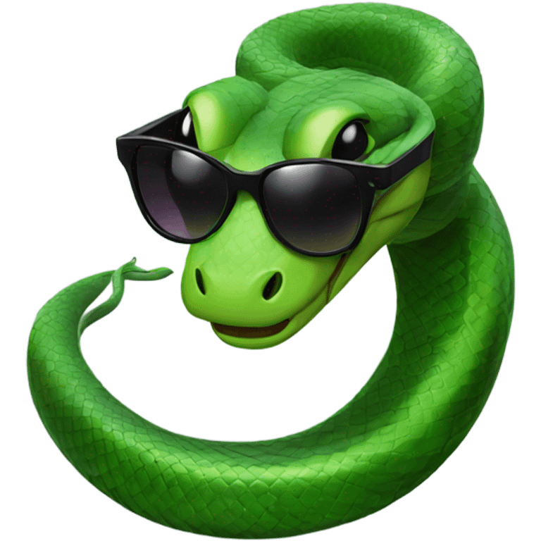 Snake with sunglasses  emoji