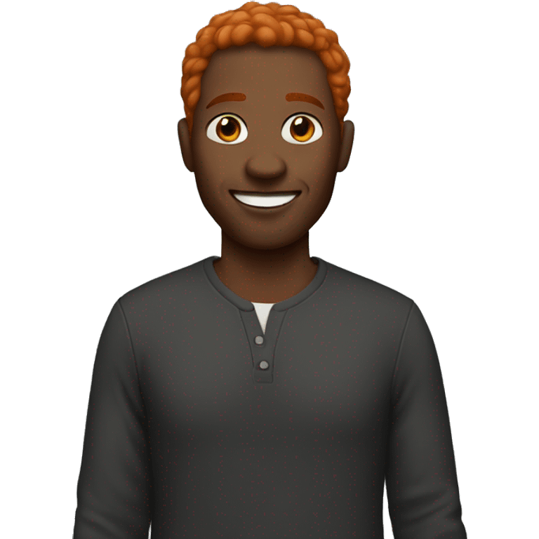 Red-haired black man emoji