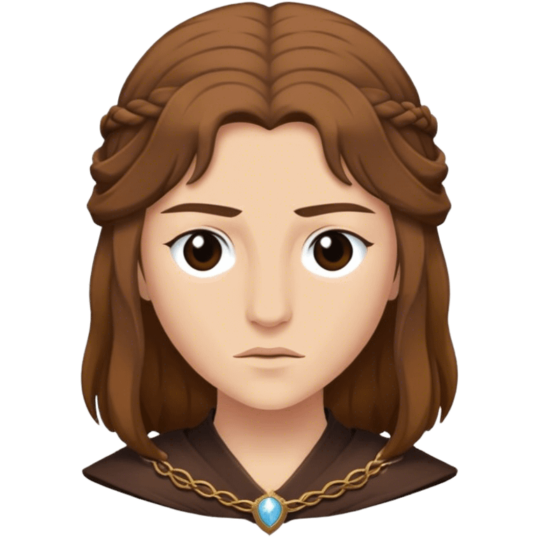 joyeuse frey from game of thrones, brown hair emoji