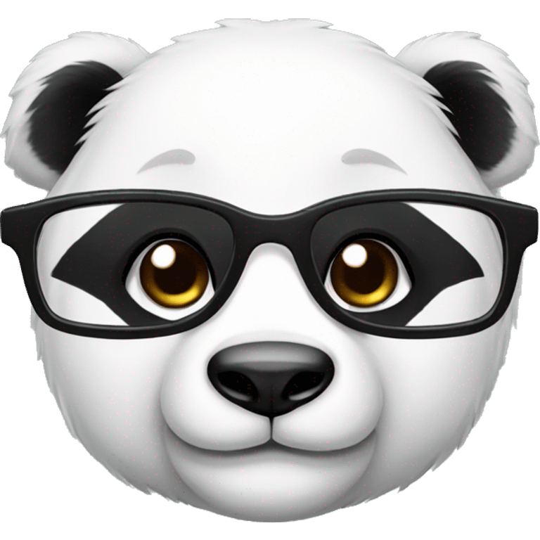 female panda with glasses emoji