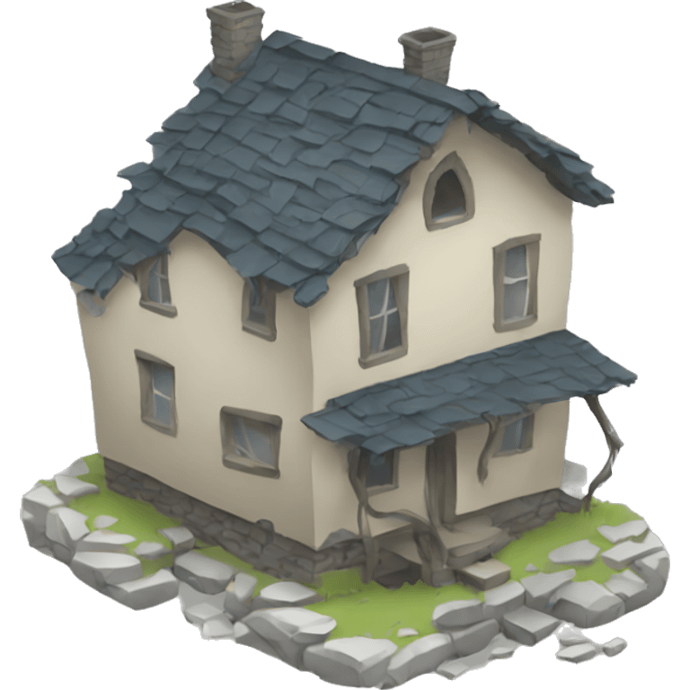 broken house emoji