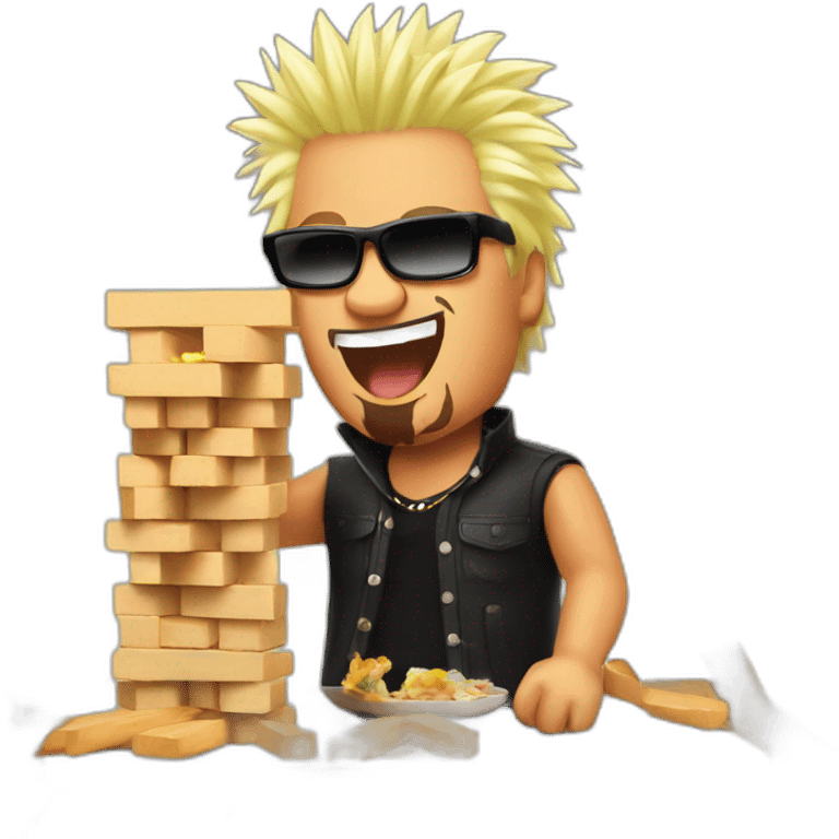 guy fieri eating jenga emoji