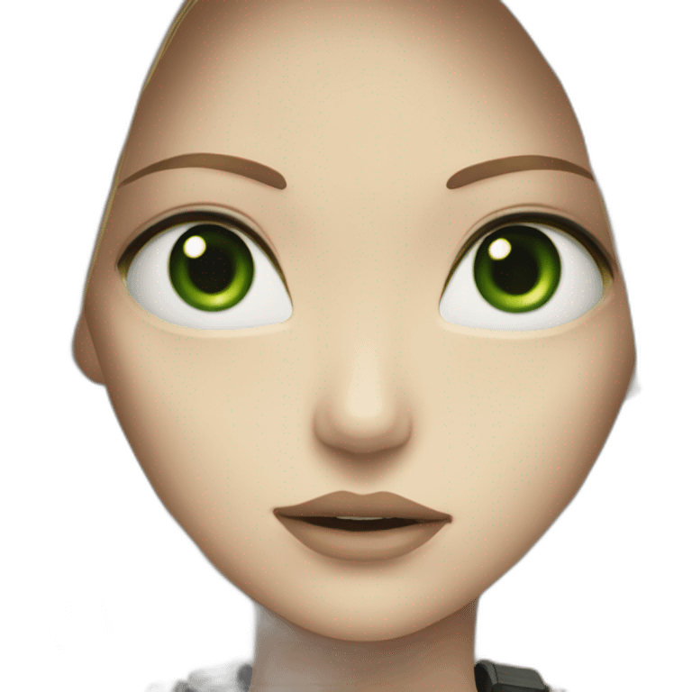 Alita battle angel blonde and green eyes emoji