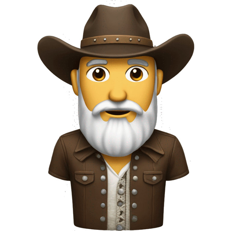 cowboy with salt and and pepper beard emoji